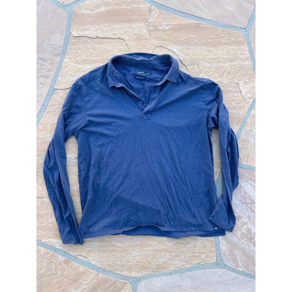 Grayers Men's Long Sleeve Polo Shirt Blue Casual Cotton Blend Large